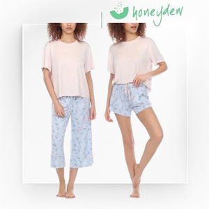 SALE!!! Honeydew Women's Palazzo 3 Piece Super Soft Jersey Pajama Lounge Set NWT